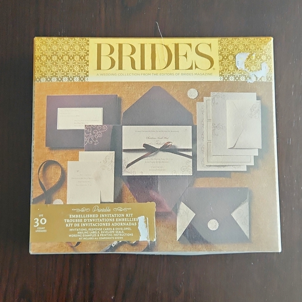 BRIDES, 30 count Embellished invitation kit, printable